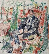 Rik Wouters Man with Straw Hat. oil painting on canvas